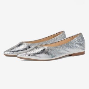 New Frye Metallic Silver Heather Ballet Flats NIB